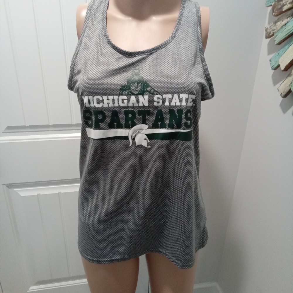 Michigan State Spartans Sideline Apparel Ladies Size M Racerback Tank Top